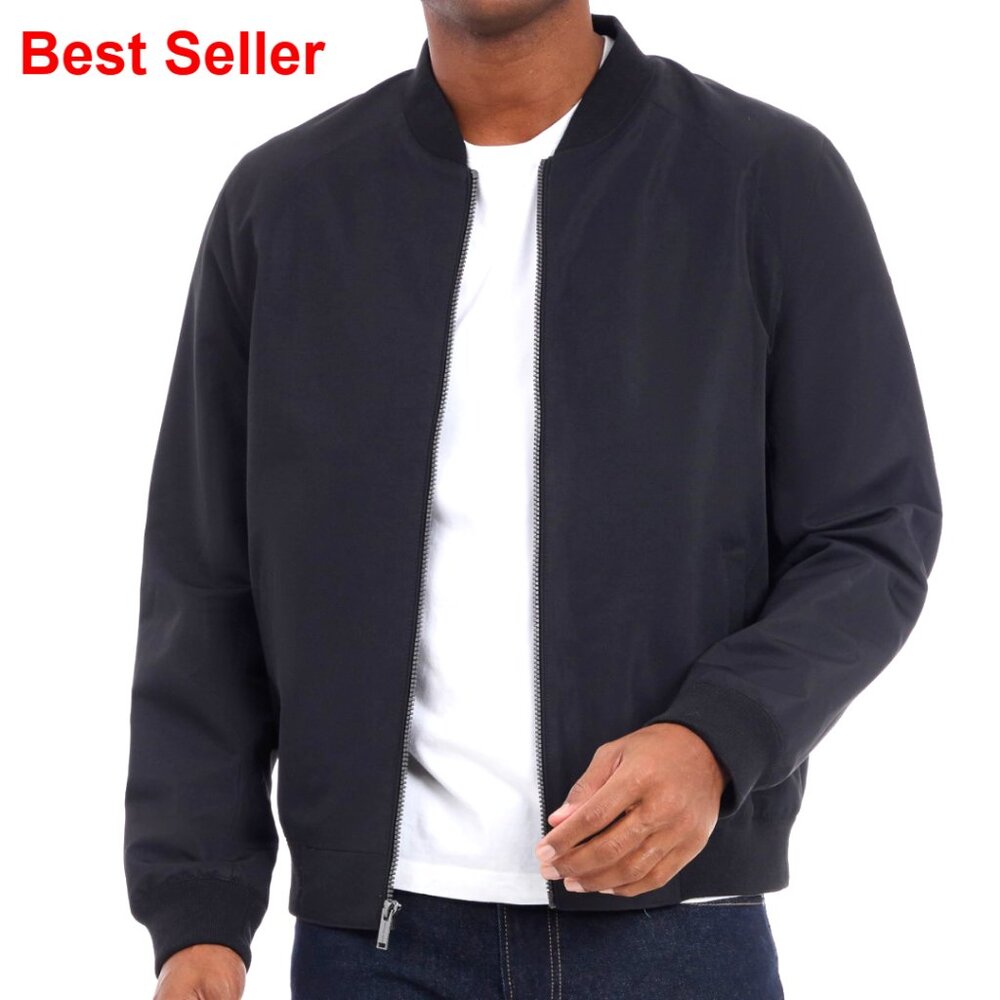 Lightweight Bomber Jacket, Wind and Water Resistant, 100% Polyester